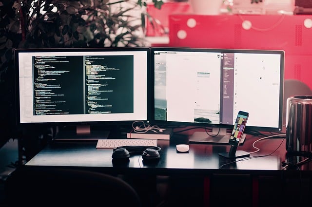 a computer screen displaying code, belonging to someone who could use both help desk and tech support services