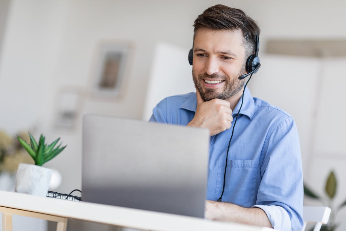 a business owner researching ways to find the best call center providers