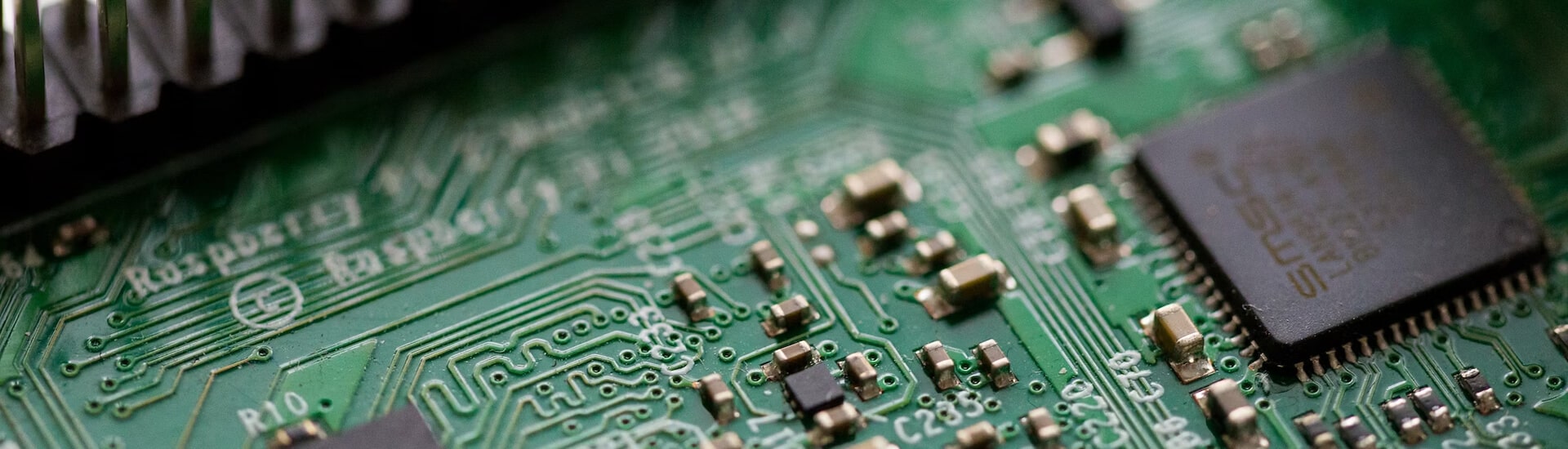 a circuit board representing our CX guide for technology companies.