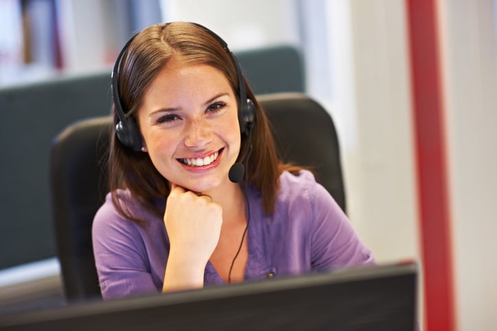 A call center agent in the USA