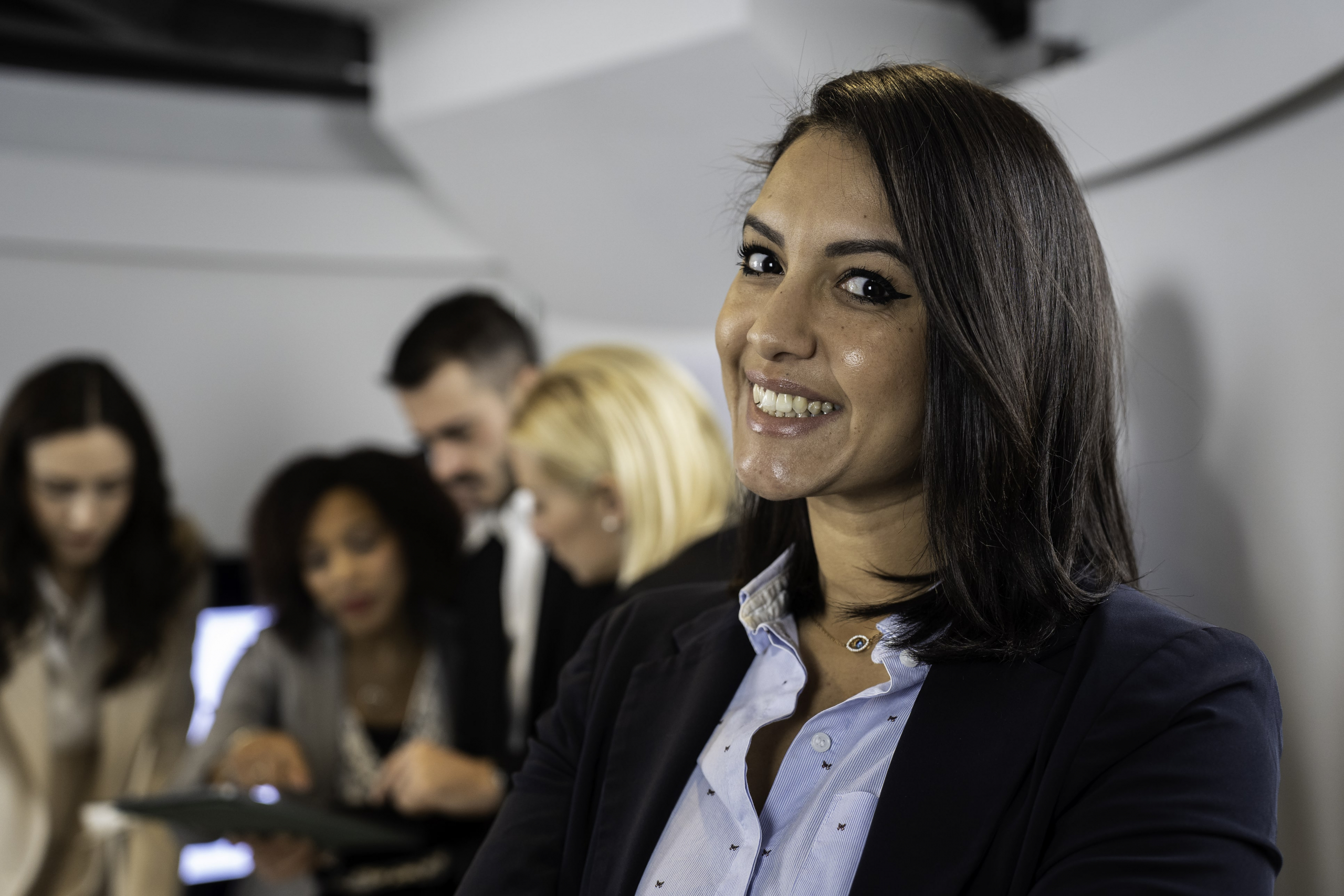 young Moroccan business woman smiling