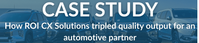 A banner promoting an automotive case study for BPO outsourcing.